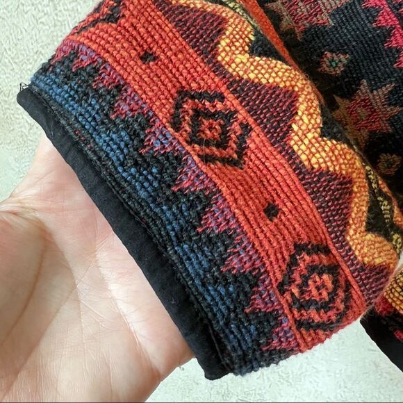Vintage New Identity Southwest Cropped Gaucho Tapestry Blanket Jacket - Picture 9 of 10